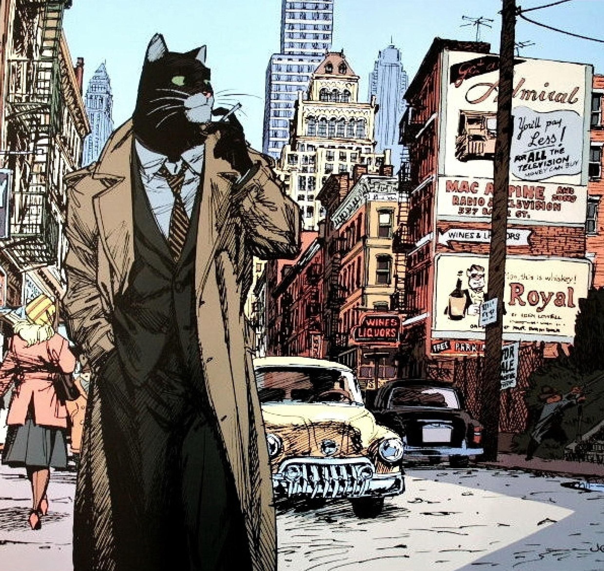 El detective John Blacksad, obra Juan Díaz Canales y Juanjo Guarnido.