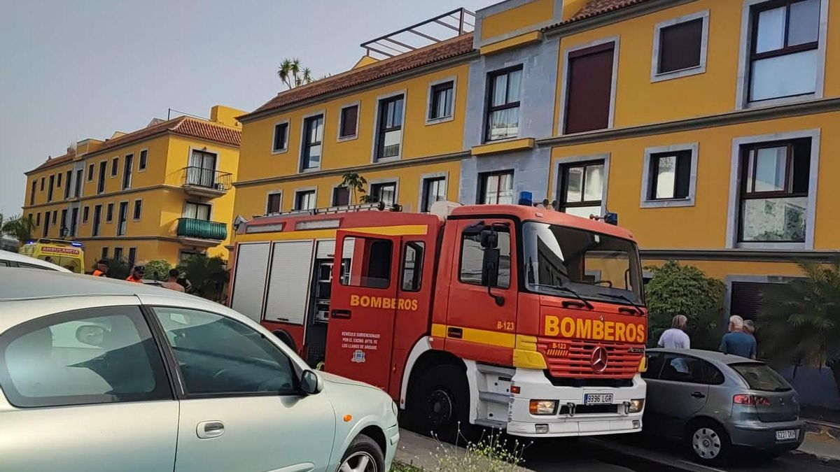 Un camión de Bomberos La Palma en la zona donde han intervenido  este viernes.
