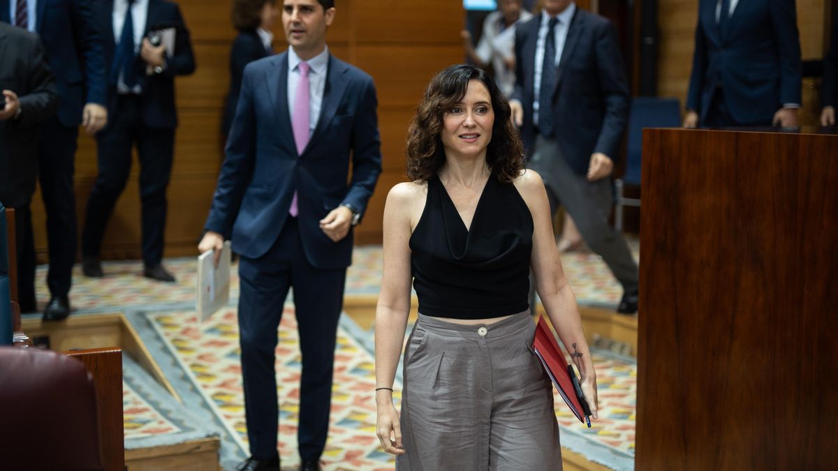 Ayuso en la Asamblea este jueves