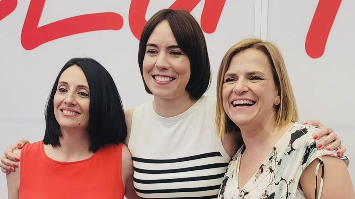 Rebeca Torró (esquerra), Diana Morant (centre) i Pilar Bernabé.