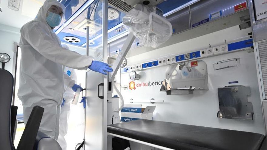 Imagen de la unidad móvil pionera en Castilla y León para llevar radiografías a los pueblos de la provincia y ayudarles en el diagnóstico de pacientes con sospecha clínica de padecer coronavirus.