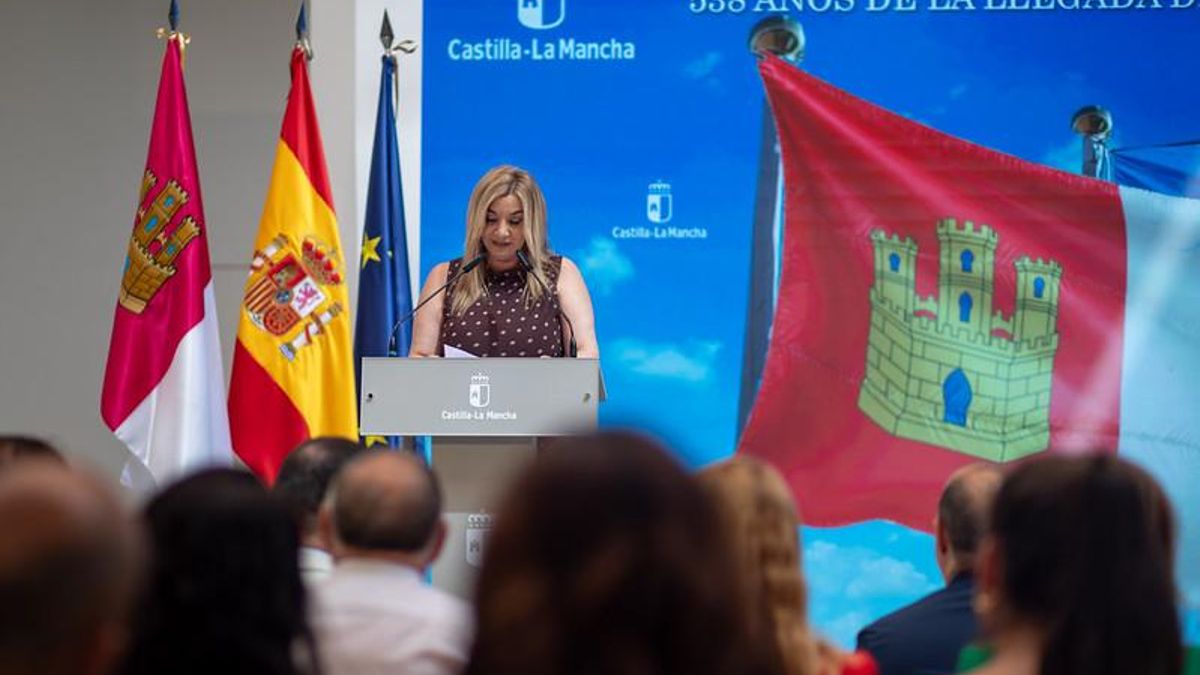Rocío Bustamente, durante en acto institucional por el Día del Pueblo Gitano en Toledo