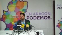 El secretario general de Podemos Aragón, Nacho Escartín, en una imagen de archivo