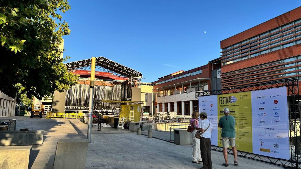 La Plaza de la Constitución de Rivas donde se celebra el Festival de las Ideas de elDiario.es