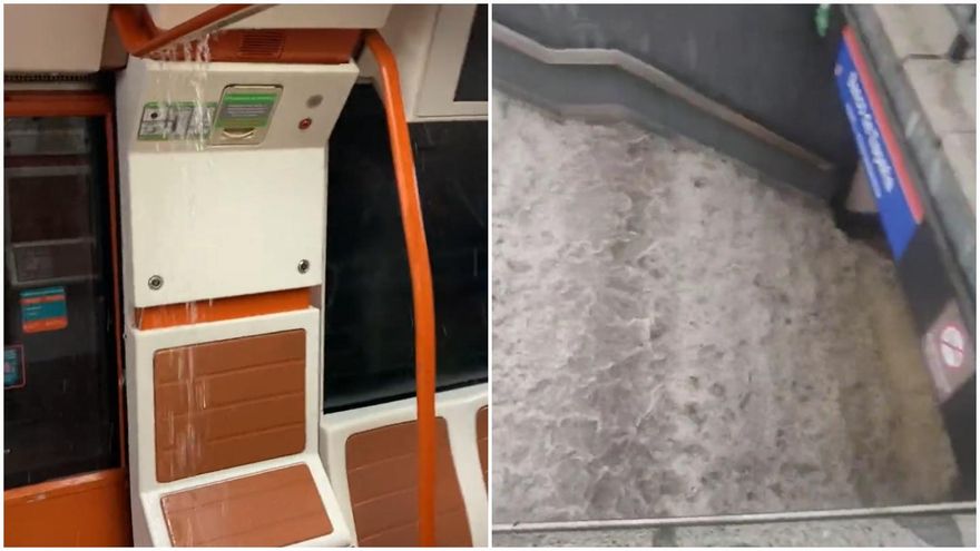 Un aguacero histórico inunda Madrid, corta tres líneas de Metro y causa problemas en Cercanías y hospitales