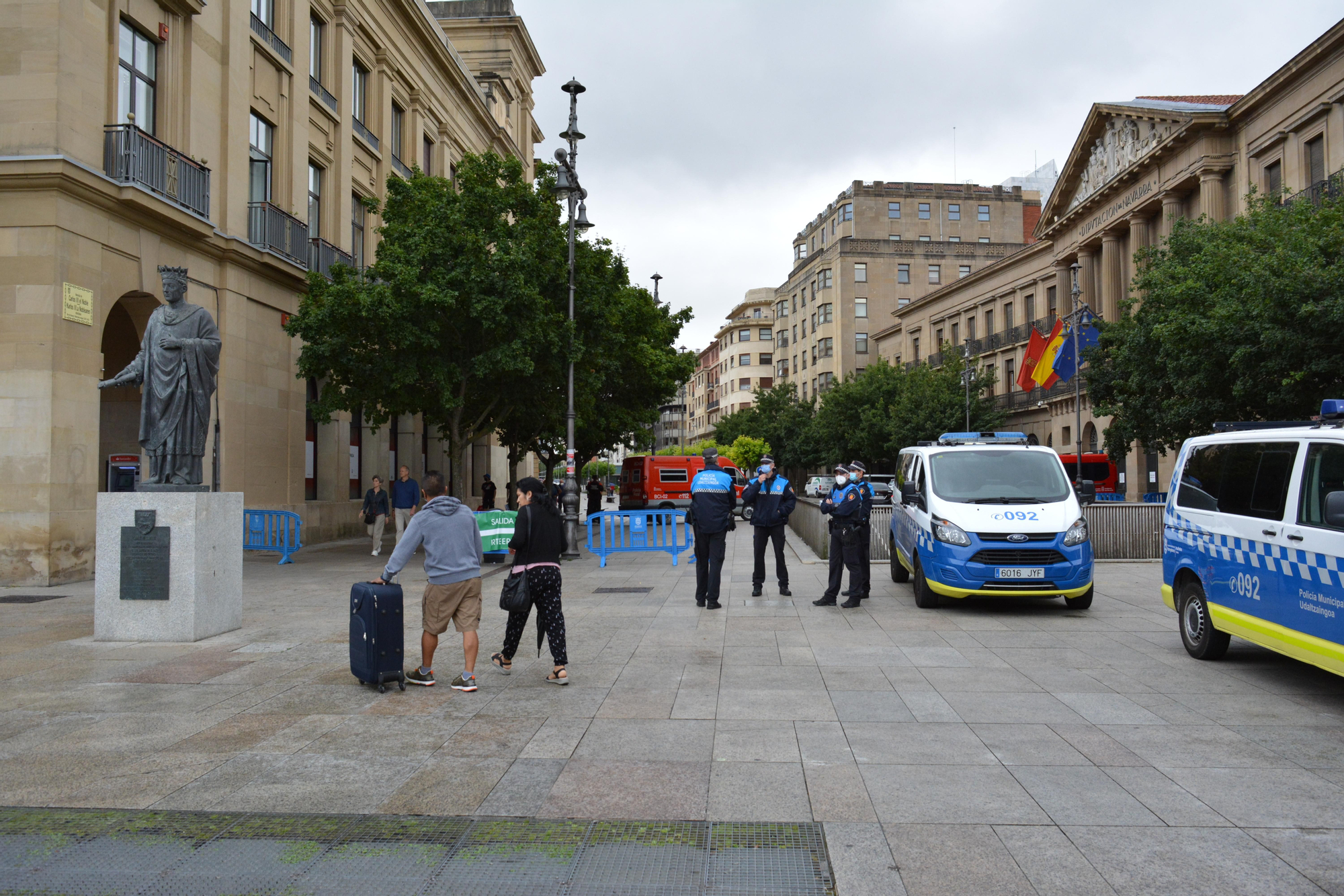 Control de acceso a la plaza del Castillo