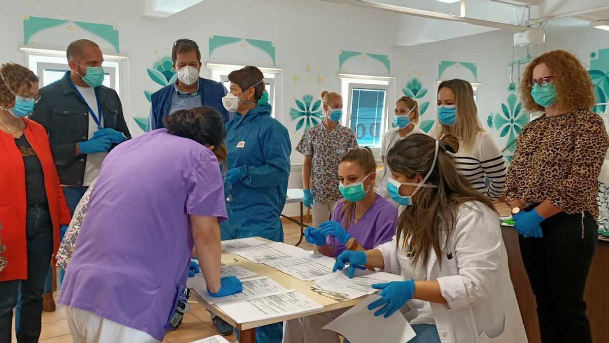 Image de archivo del primer cribado en el Hospital de Dolores.