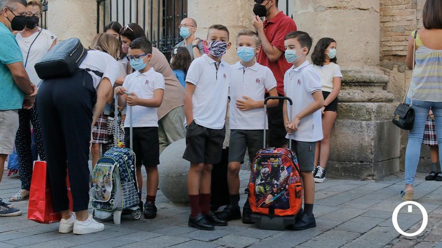 Alumnos del Colegio La Inmaculada en su vuelta al cole