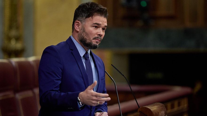 Gabriel Rufián en la sesión plenaria del Congreso.