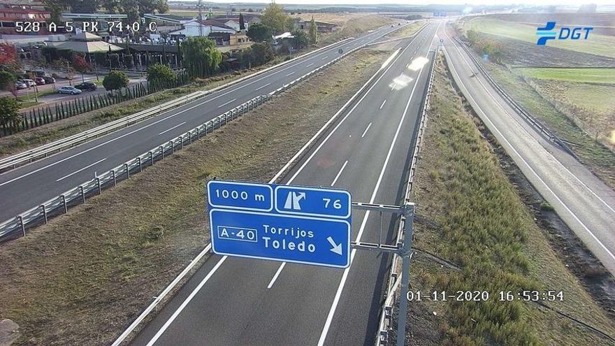 A-5 entre Extremadura y Madrid a su paso por la provincia de Toledo