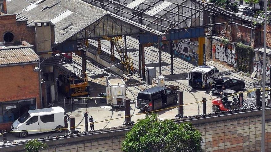 Cerco policial en el lugar del accidente en Cocheras