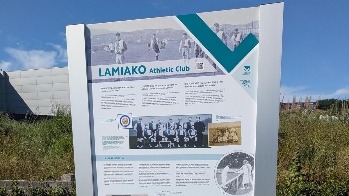 Uno de los paneles instalados en Leioa