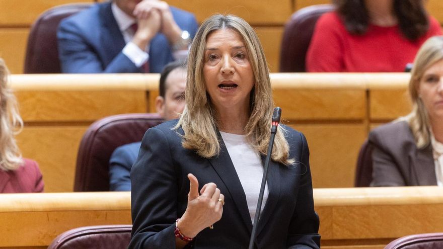 Archivo - La portavoz del PP en el Senado, Alicia García, durante el pleno extraordinario sobre el caos ferroviario, en el Senado,  a 29 de enero de 2026, en Madrid (España).