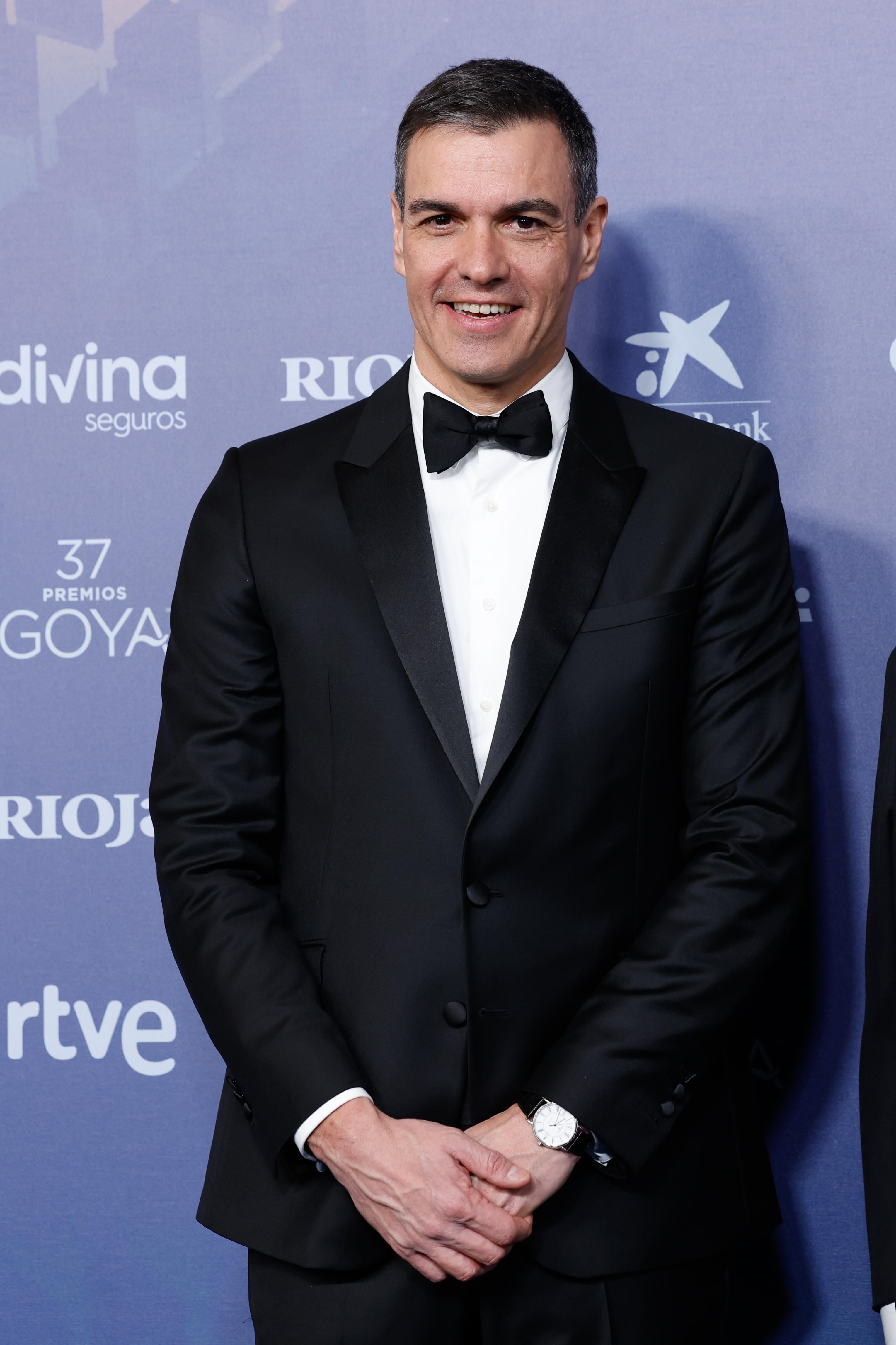 El presidente Pedro Sánchez, en los Premios Goya 2023