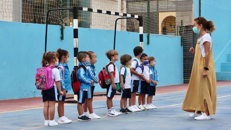 Primer día de colegio en un centro de Las Palmas de Gran Canaria