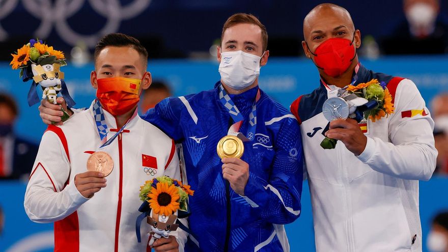 El lanzaroteño Ray Zapata gana la medalla de plata en la final de suelo de los Juegos Olímpicos
