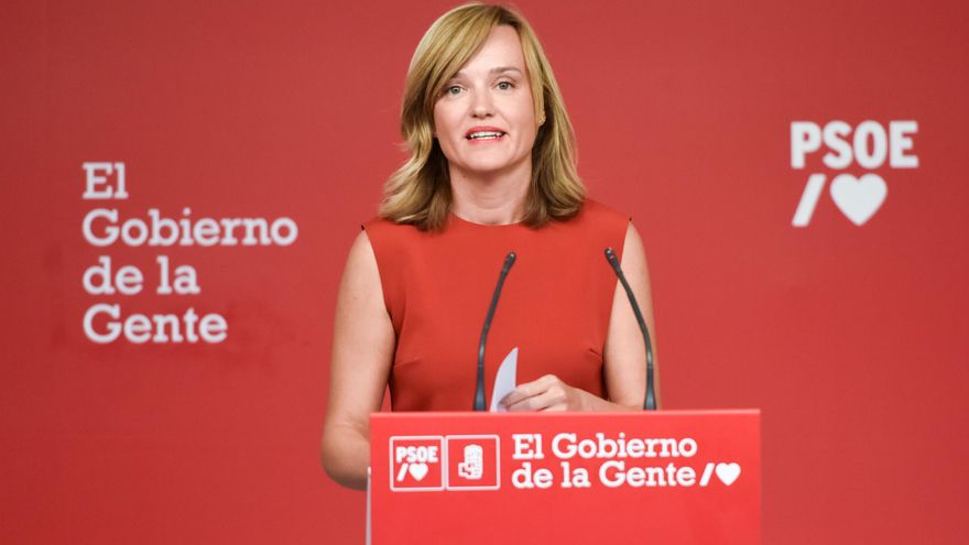 La ministra de Educación y Formación Profesional y portavoz del partido socialista (PSOE), Pilar Alegría.