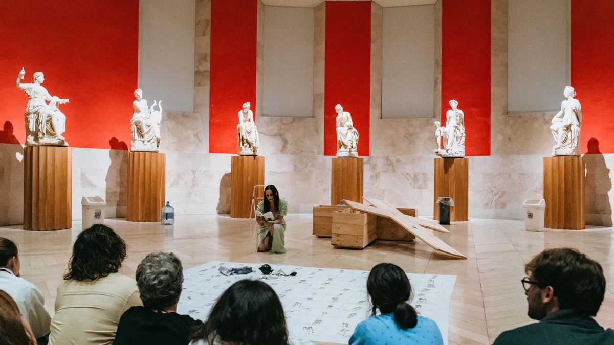 Angélica Liddell durante la performance 'Las 20 jornadas de la Musa de Sodoma'