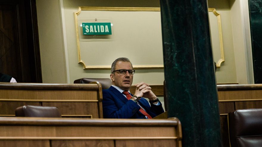 El diputado de Vox Javier Ortega Smith, en una sesión plenaria en el Congreso