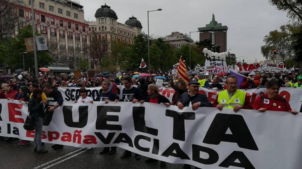 Archivo - Manifestación en Madrid de la Revuelta de la España Vaciada.