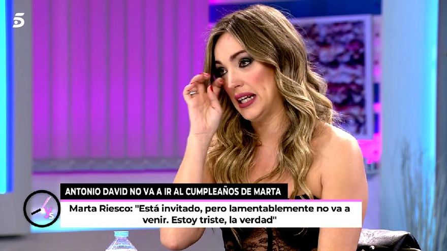 Marta Riesco rompe con Antonio David Flores en directo en Telecinco: "Por dignidad no puedo consentirlo más"