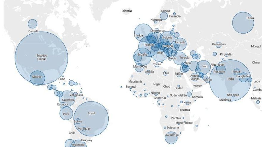 Casos de coronavirus en todo el mundo