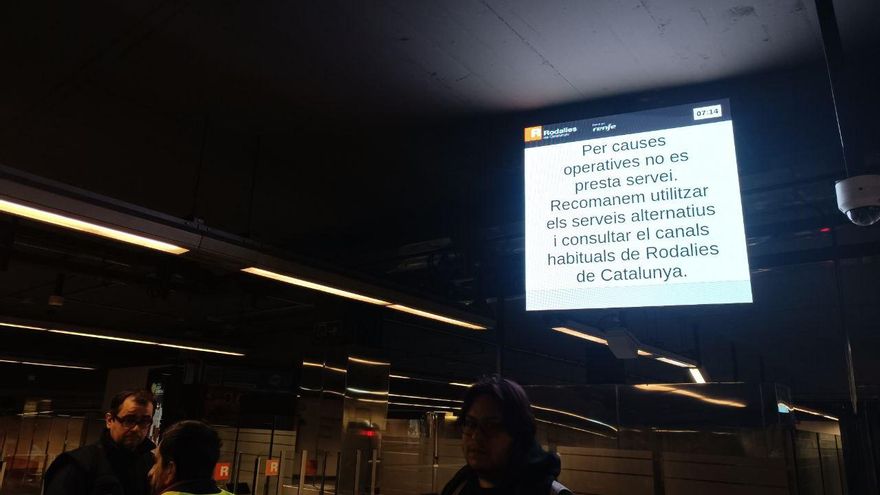 La negativa de los maquinistas a prestar el servicio deja sin trenes de Rodalies a Catalunya por segundo día consecutivo