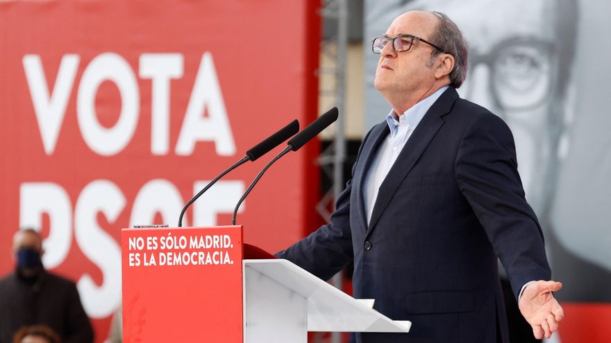 El candidato socialista a la Comunidad de Madrid, Ángel Gabilondo, este domingo. EFE/ Chema Moya