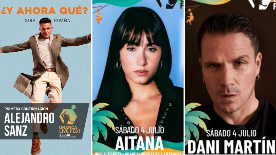 Alejandro Sanz, Dani Martín y Aitana, juntos el 4 de julio en Gran Canaria