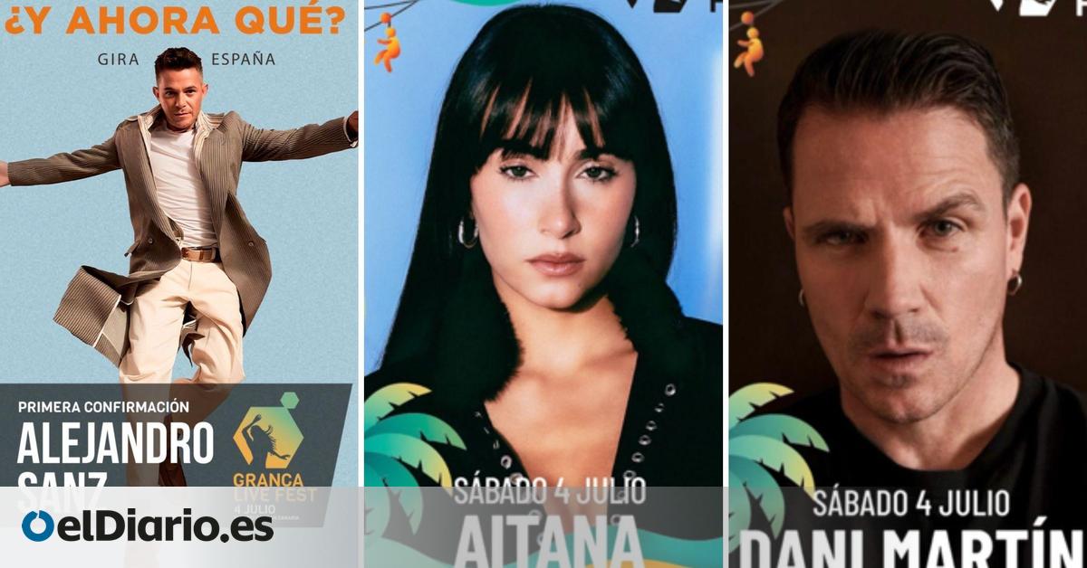 Alejandro Sanz, Dani Martín y Aitana, juntos el 4 de julio en Gran Canaria