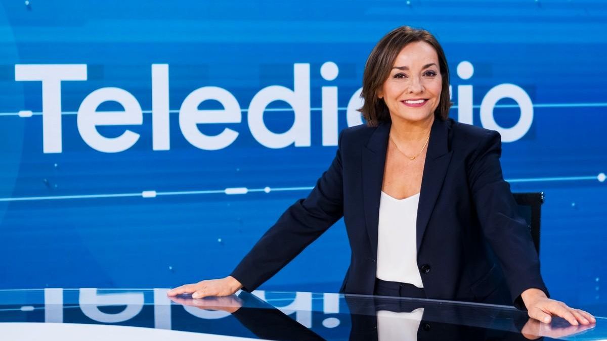 Pepa Bueno en el Telediario de RTVE
