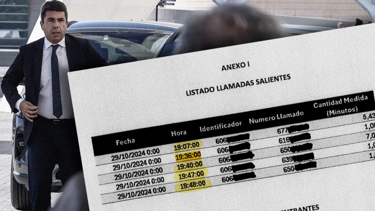 La jueza acredita con las llamadas del chófer de Mazón la falsedad de la versión del PP sobre sus pasos tras El Ventorro