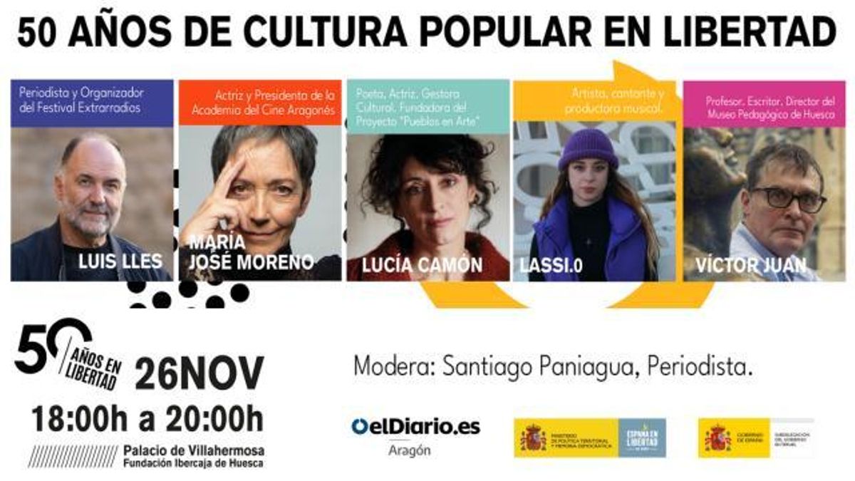 elDiario.es te invita a un coloquio en Huesca sobre los 50 años de cultura popular en libertad
