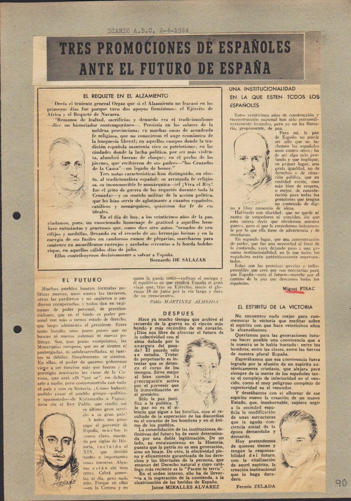 Artículo de Miguel Fisac en el diario ABC en 1964