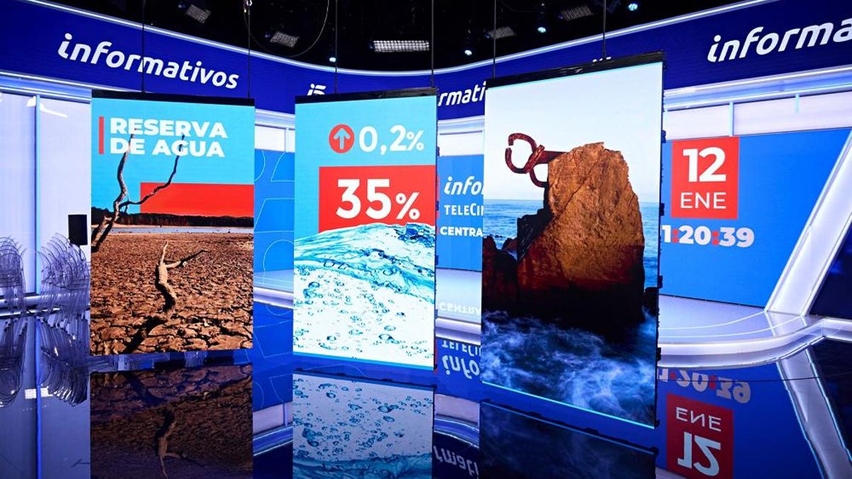 Imagen de las pantallas verticales de Informativos Telecinco