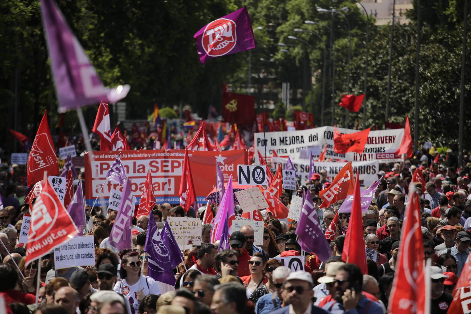 Manifestación del Primero de Mayo en Madrid