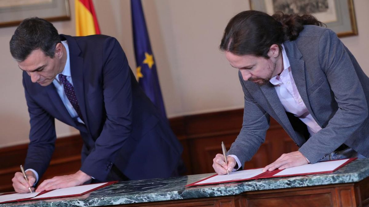Sánchez e Iglesias anuncian un Gobierno de coalición basado en la "lealtad" y para cuatro años