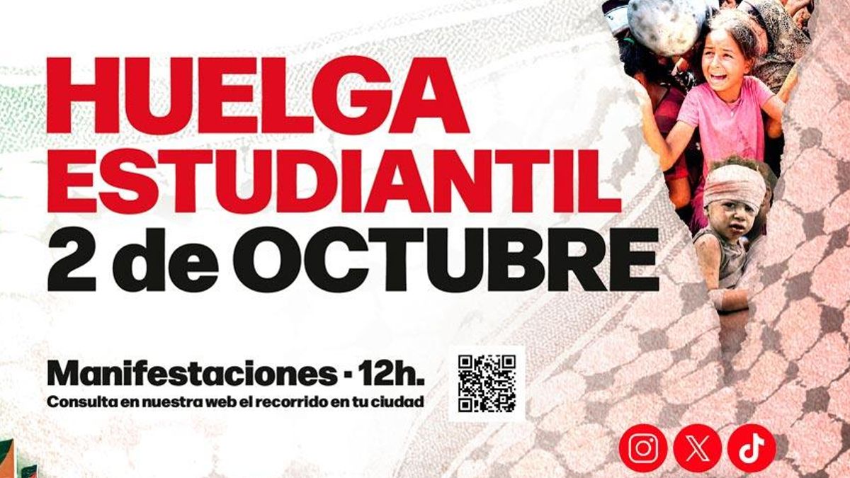 Cartel de la huelga estudiantil.