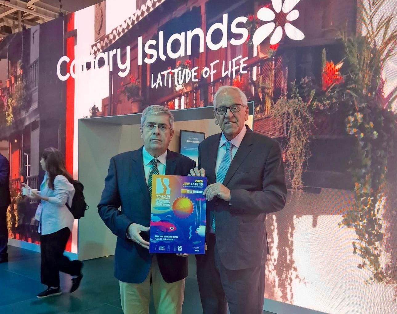 El alcalde de San Bartolomé de Tirajana, Marco Aurelio Pérez Sánchez confirmó en Londres las fechas de celebración del X Maspalomas Costa Canaria Soul Festival.