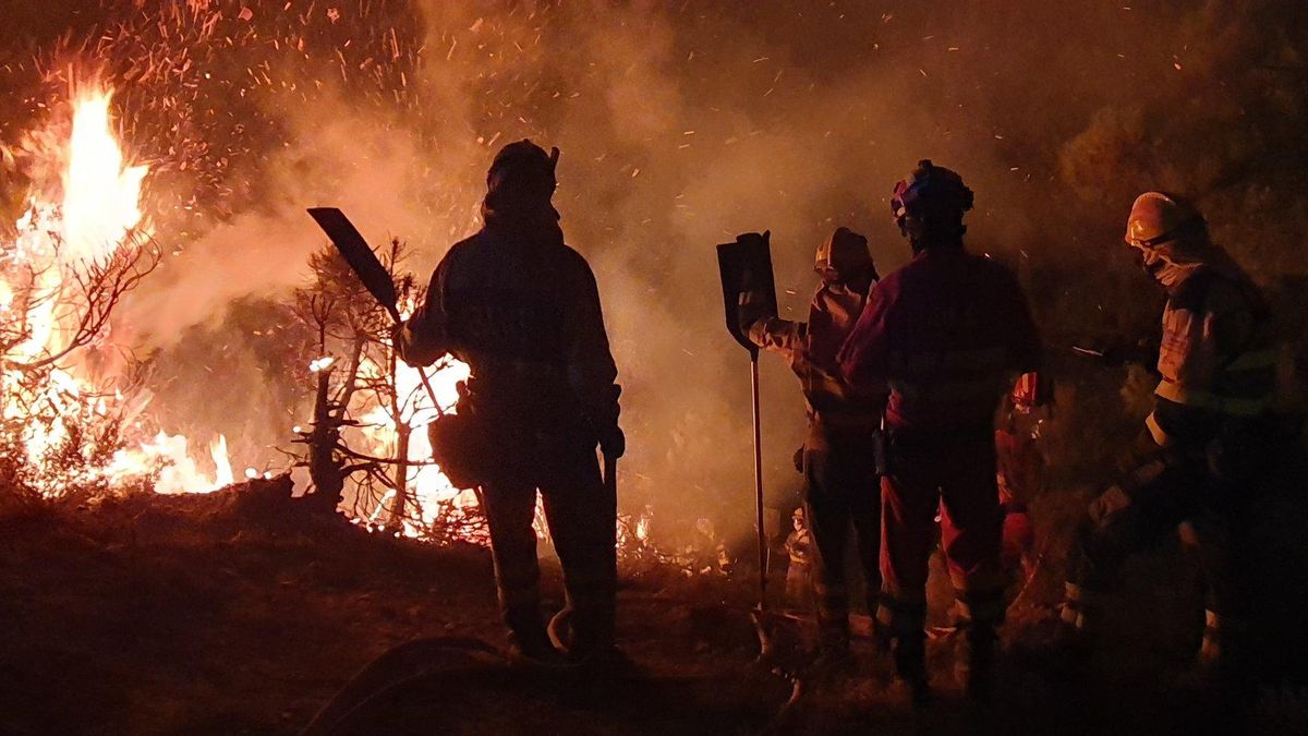 Las imágenes del miedo, el esfuerzo, el fuego y otra noche de insomnio en la provincia de León