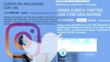 Venta de cuentas en Milanuncios