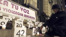 Concentración contra la violencia machista. / Efe