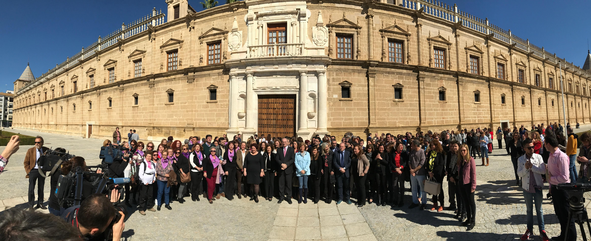 Concentración del 8 de marzo en el Parlamento de Andalucía.