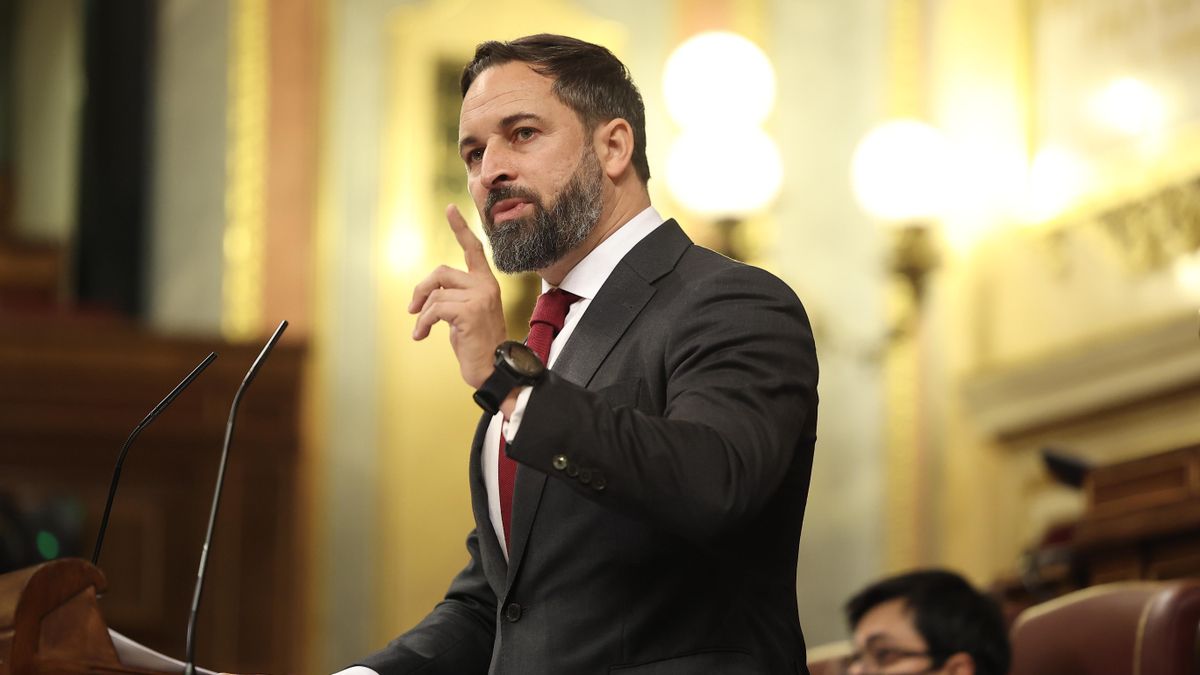Santiago Abascal en el pleno de la moción de censura contra Pedro Sánchez