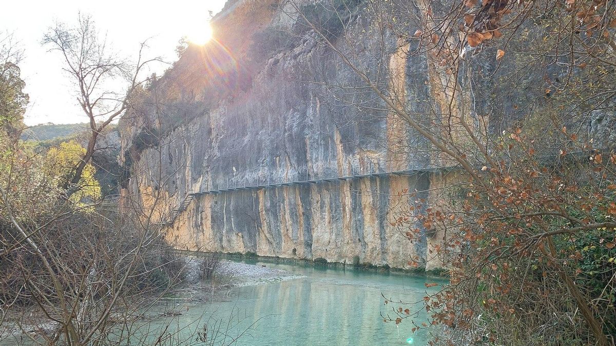 Pasarelas de Alquézar