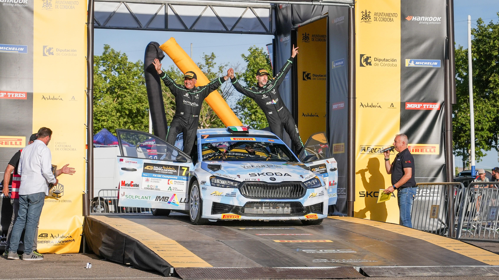 Entrega de premios y podio del Rally Sierra Morena