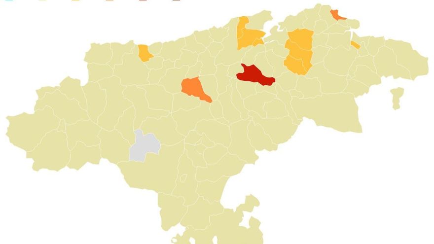 Cantabria cuenta con tan solo tres municipios con nivel elevado de incidencia COVID