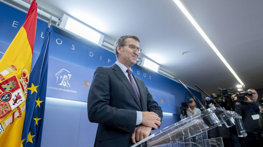 El líder del PP, Alberto Núñez Feijóo,