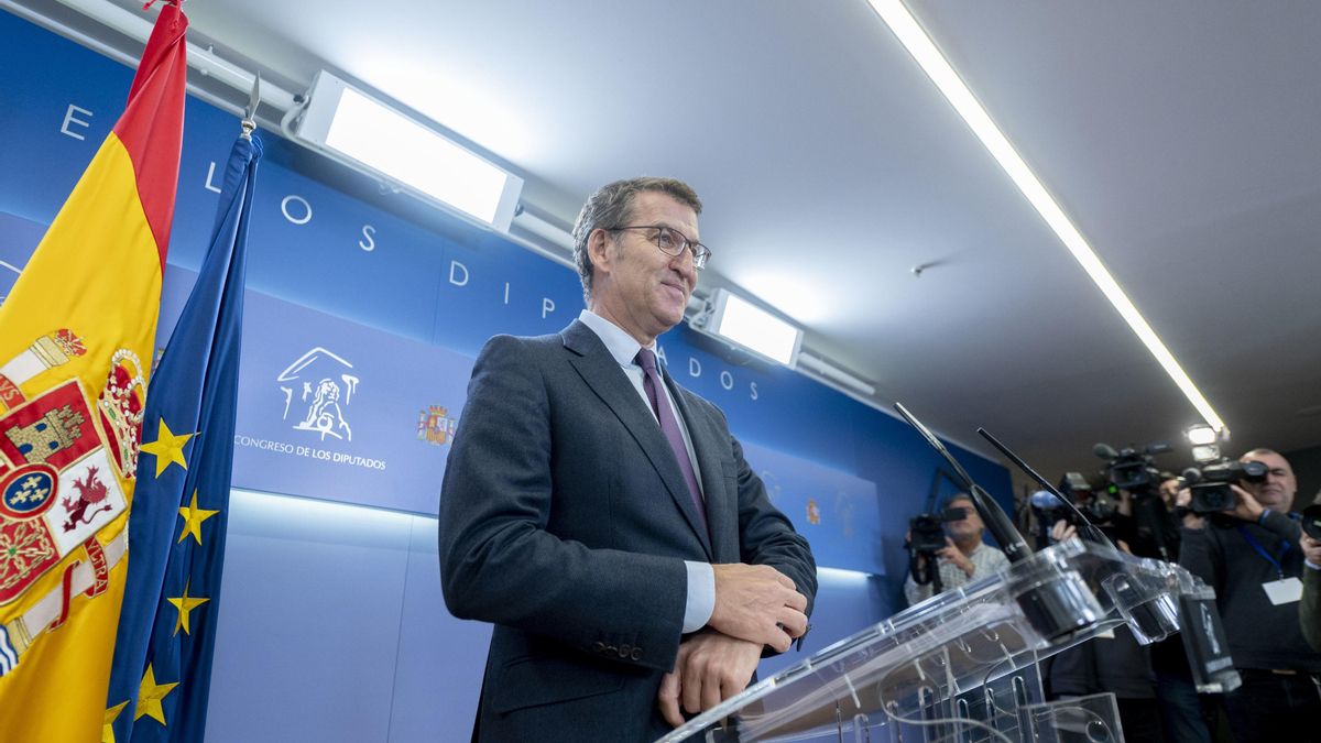 El líder del PP, Alberto Núñez Feijóo,