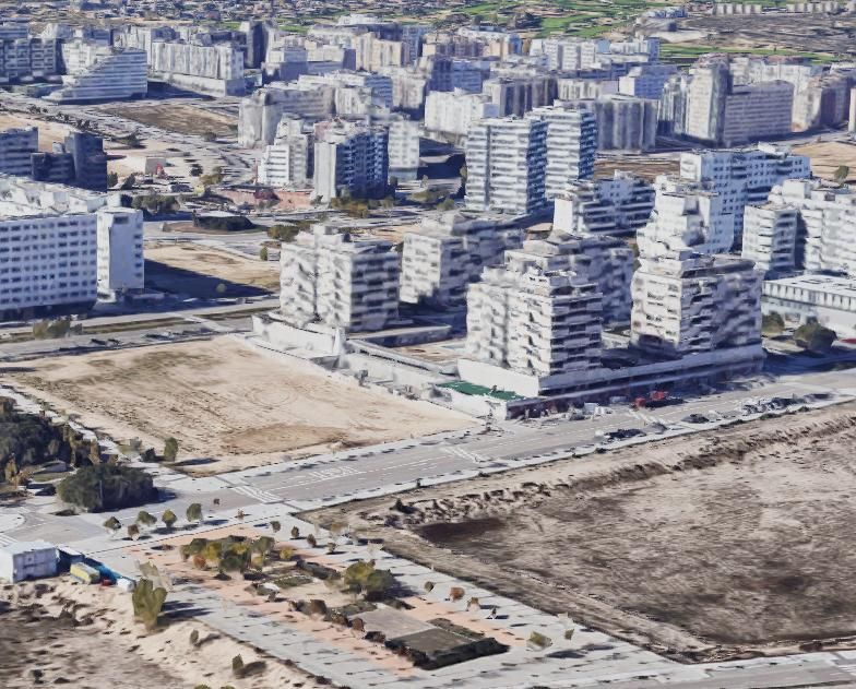 Vista aérea del barrio de Valdebebas